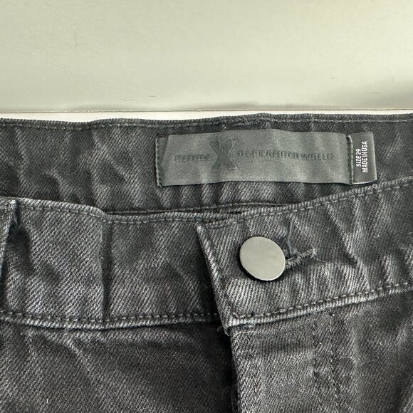 Denim x Alexander Wang 003 Boy Fit Jean Size 29 Black Fade Button Fly Distressed - Picture 7 of 7